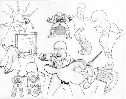 Personal: World’s Ginchiest, Mister Midnight ~ Character Expressions ~ Pencil Illustration ~ Spring 2004
