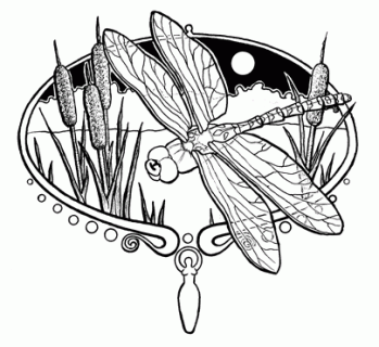 Client: Dawn Papple ~ ‘Dragonfly’ ~ Tattoo Design ~ Pencil & Ink Illustration  8/2004 ~ Howell, MI
