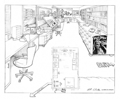 Exercise: Ideal Studio - Conceptual Design ~ Pencil Illustration ~ Spring 2004 ~ Lansing Community College ~ Lansing, MI