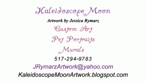 Kaleidoscope Moon Business Card - back