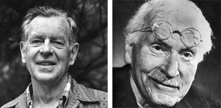 Two photographs: one of Joseph Campbell, and another of Carl Jung